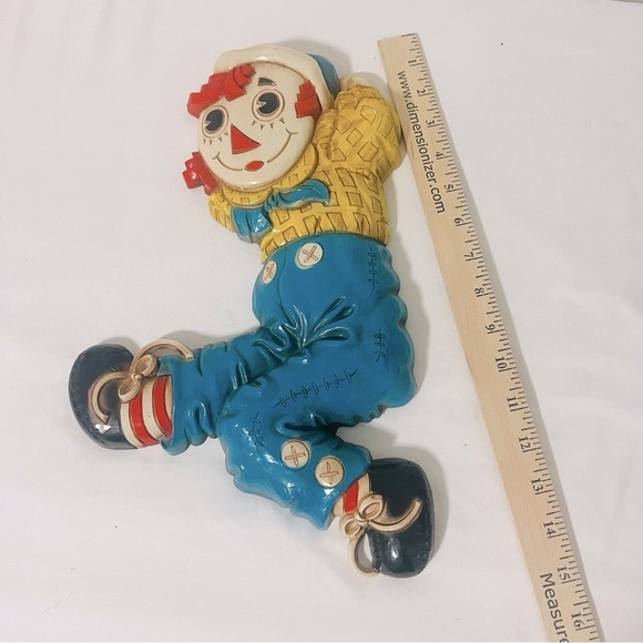 Raggedy Andy Wall Plastic Hanging Plaque Bobbs Merrill 1977 Vintage Farmhouse - Picture 3 of 5